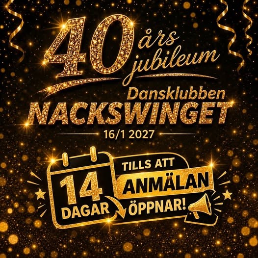 Ställ klocka – anmälan till 40års-jubileumet öppnar 16/10 kl 12.00